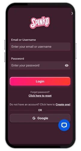 Spinko Casino register